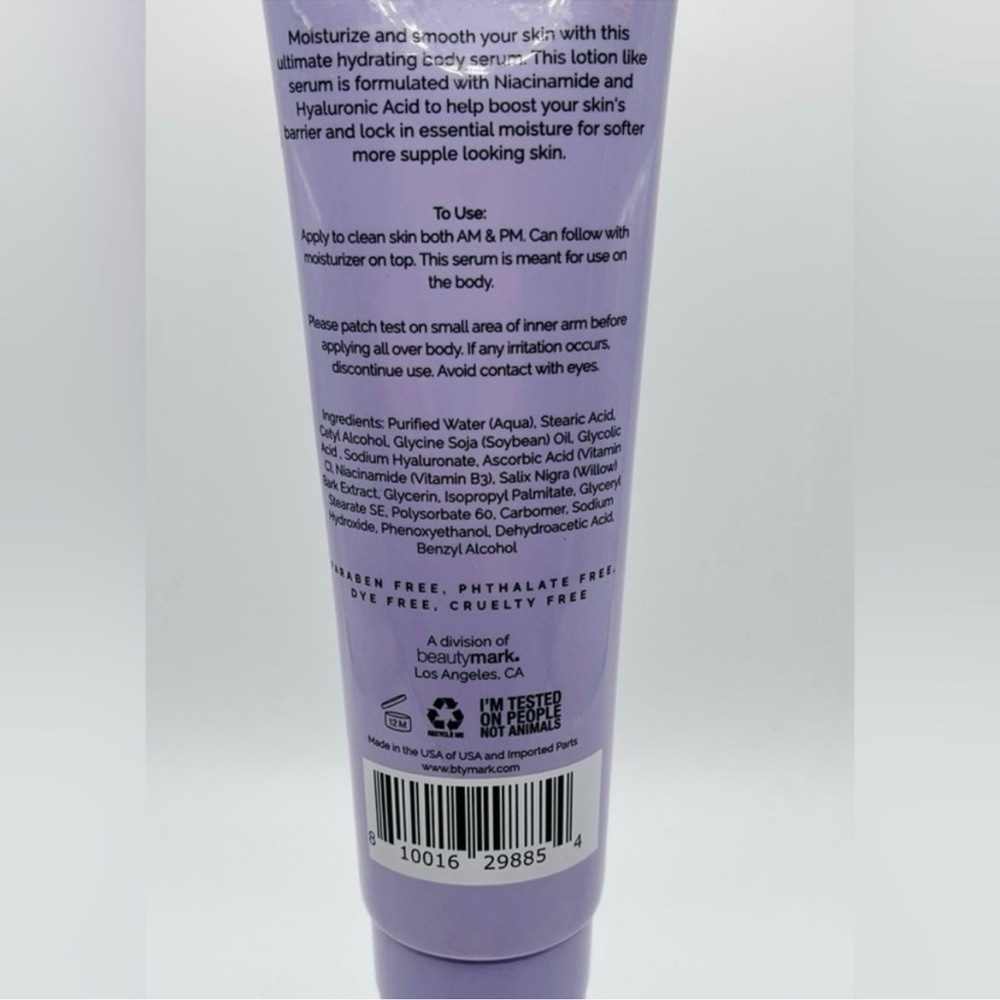 Lacuna Hydrating Soft & Supple Body Serum Niacinamide Hyaluronic Acid 5oz NEW - Picture 2 of 3
